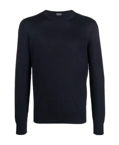 ZEGNA ROUND-COLLAR AND LONG-SLEEVED SWEATER