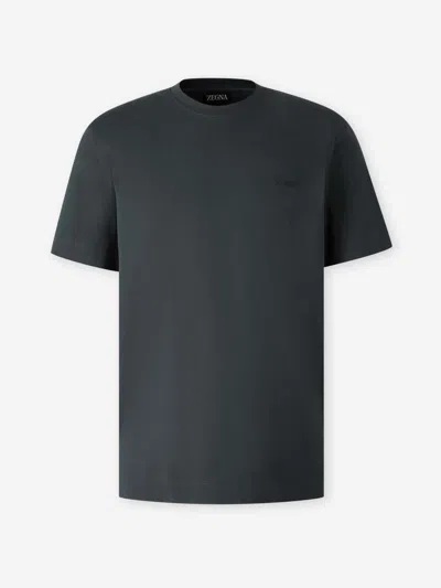 Zegna Round Neck T-shirt In Green