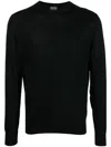Zegna Wool Jersey. In Black