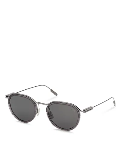 Zegna Round Sunglasses, 51mm In Gray