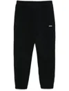 Zegna Cotton Track-pants With Elasticated Ankle Cuffs In Blue