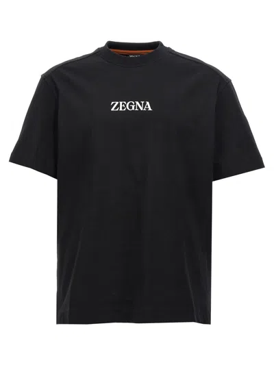 Zegna T-shirt With Logo In Black