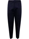 Zegna Jean Roccia En Lin Et Coton Extensible Taupe Foncé In Blue