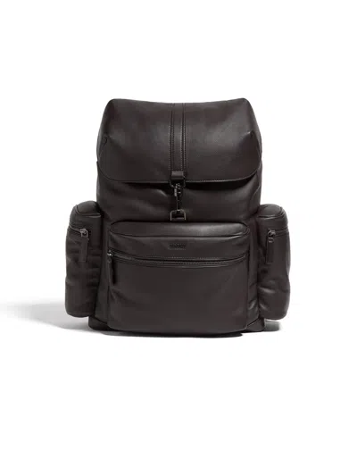 Zegna Dark Brown Secondskin Special Backpack In Marron Foncé