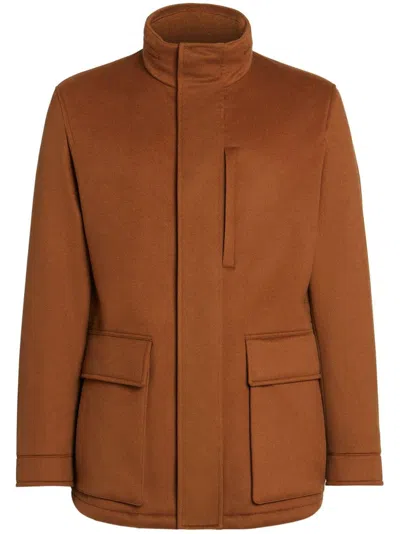 Zegna Saharan Cashmere Jacket Brown