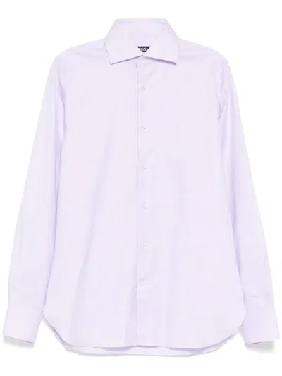 Zegna Sartorial Shirt In Purple