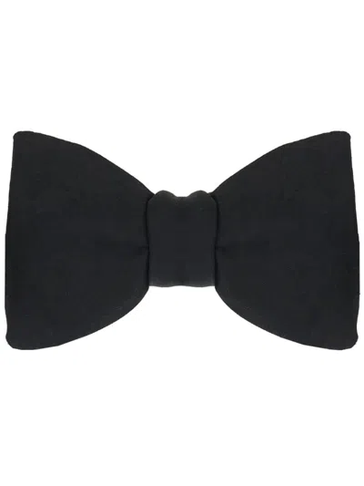 Zegna Satin Bow Tie In Black