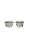 Zegna 56mm Navigator Sunglasses In Satin Palladium