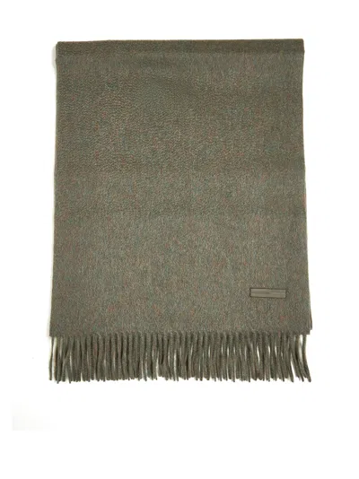 Zegna Cashmere Scarf In Verde Medio Unito