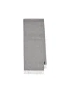 Zegna Fringed Cashmere Scarf In Gray