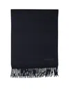 Zegna Fringed Scarf In Black