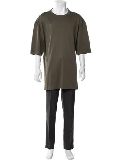 Pre-owned Zegna Scoop Neck Short Sleeve T-shirt In Green