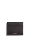 Zegna Dark Brown Secondskin Card Case In Brown