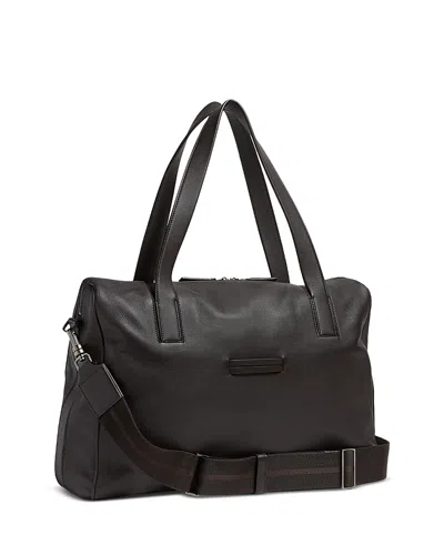 Zegna Secondskin Leather Everyday Bag In Brown