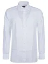 Zegna Micro Striped Trecapi Tailored Fit Long Sleeve Shirt In White