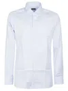 Zegna Micro Striped Trecapi Tailored Fit Long Sleeve Shirt In Blue