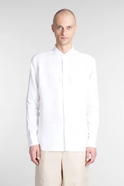 Zegna Shirt In White Linen