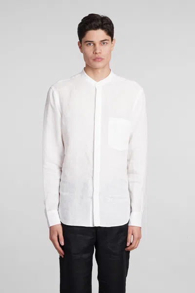 Zegna Shirt In White Linen