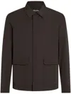 Zegna Classic-collar Shirt Jacket In 褐色