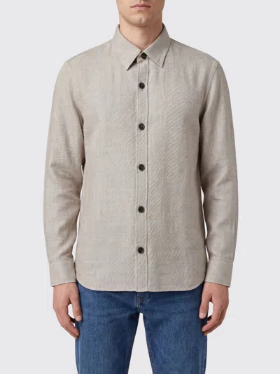 Zegna Shirt Men Color Grey In Animal Print