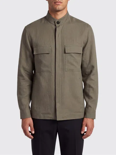 Zegna Shell Jacket In Gray