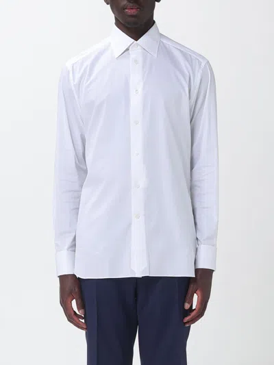 Zegna Long-sleeved Shirt In White