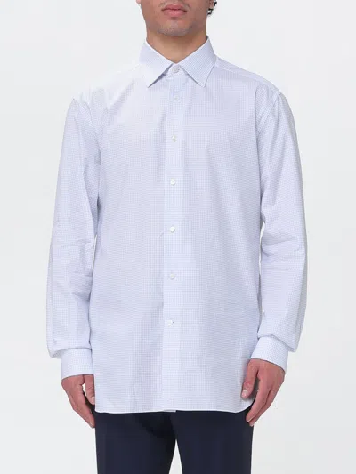 Zegna シャツ メンズ カラー アジュール In White