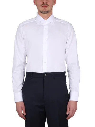 Zegna Spread-collar Cotton Shirt In White