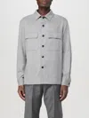 Zegna Classic-collar Cashmere Cardigan In Grau