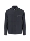 Zegna Padded Techmerino Shirt Jacket In Black