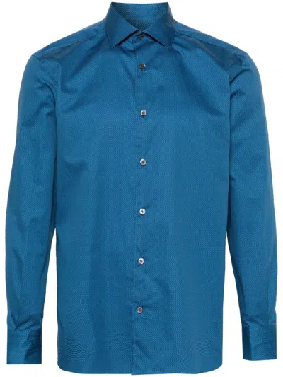 Zegna Shirts In Blue
