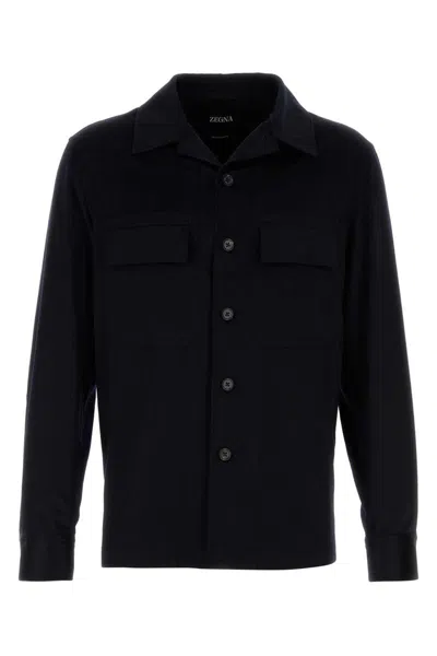 Zegna Shirts In Blue