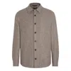 Zegna Cashmere And Silk Overshirt In Brown