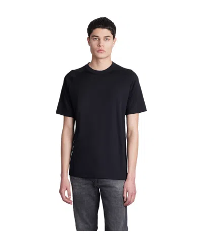Zegna Short Ranglan-sleeved T-shirt In Black