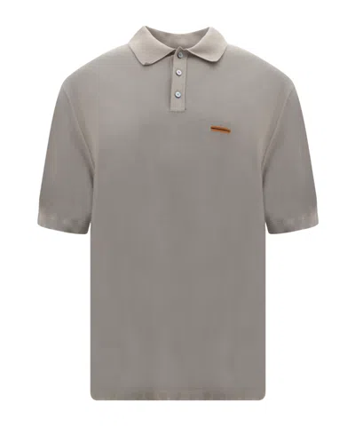 Zegna Maglia Polo Shirt In Gray