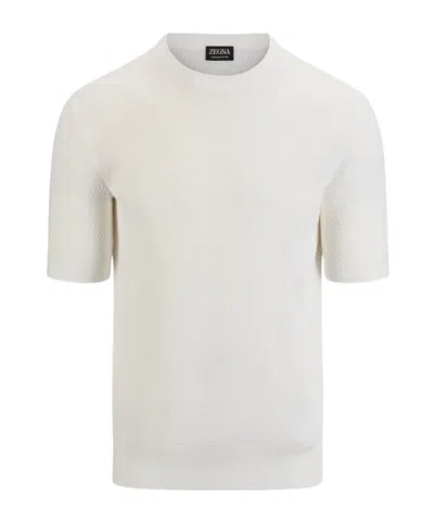 ZEGNA SHORT SLEEVE CREWNECK KNIT