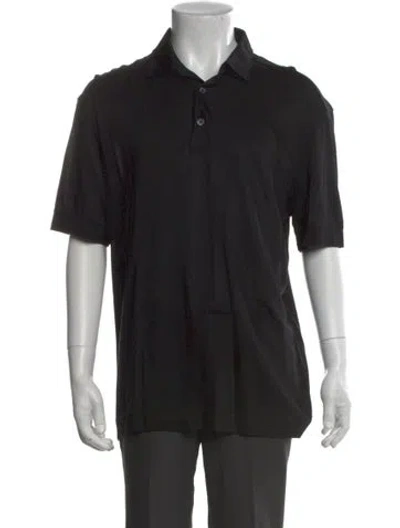 Pre-owned Zegna Short Sleeve Shirt In Black
