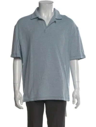 Pre-owned Zegna Short Sleeve Shirt In Blue