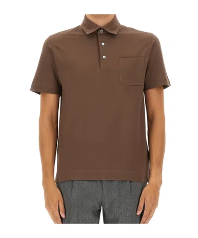 ZEGNA ZEGNA SHORT-SLEEVED BUTTONED POLO SHIRT