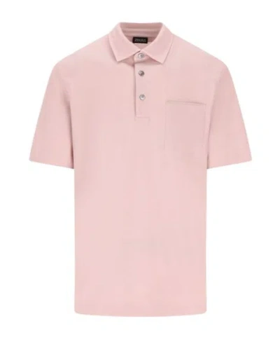 ZEGNA ZEGNA SHORT-SLEEVED BUTTONED POLO SHIRT