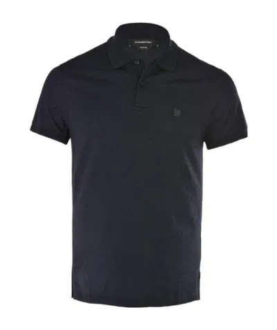 Zegna Short-sleeved Polo Shirt In Blue