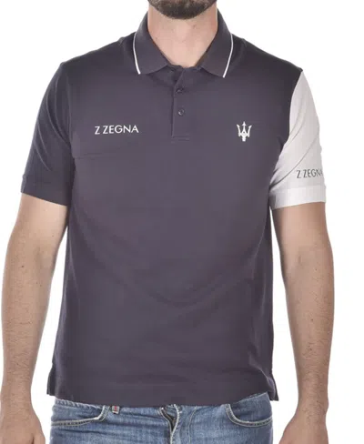 Zegna Short-sleeved Polo Shirt In Black