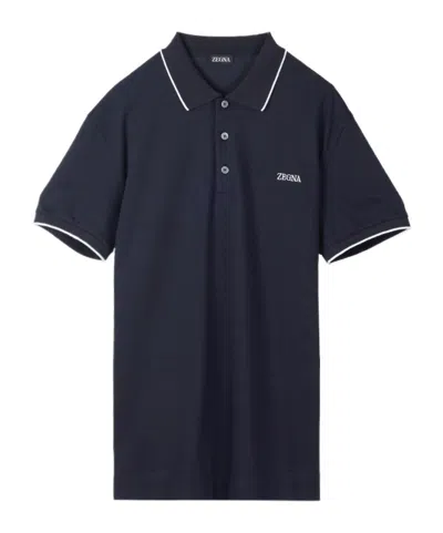 Zegna Short-sleeved Polo Shirt In Black