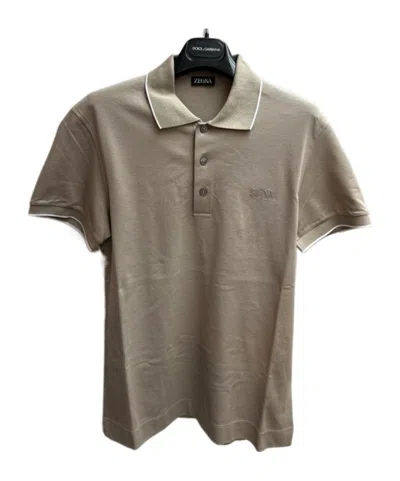 Zegna Short-sleeved Polo Shirt In Gray