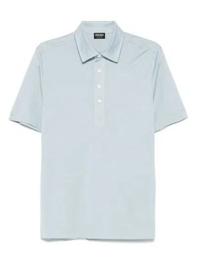 Zegna Short-sleeves Polo Shirt In Blue