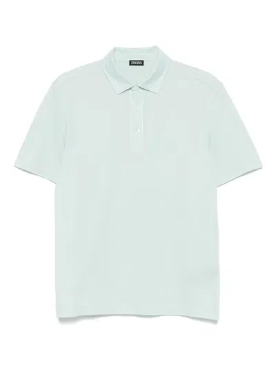 Zegna Short-sleeves Polo Shirt In Blue