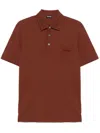 Zegna Short-sleeves Polo Shirt In Brown