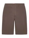 Zegna Brown Oasi Lino Short Pants