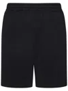 Zegna Logo Embroidered Shorts In Black