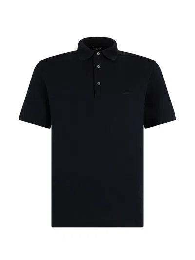 Zegna Cotton Polo With Short Sleeves In Brown